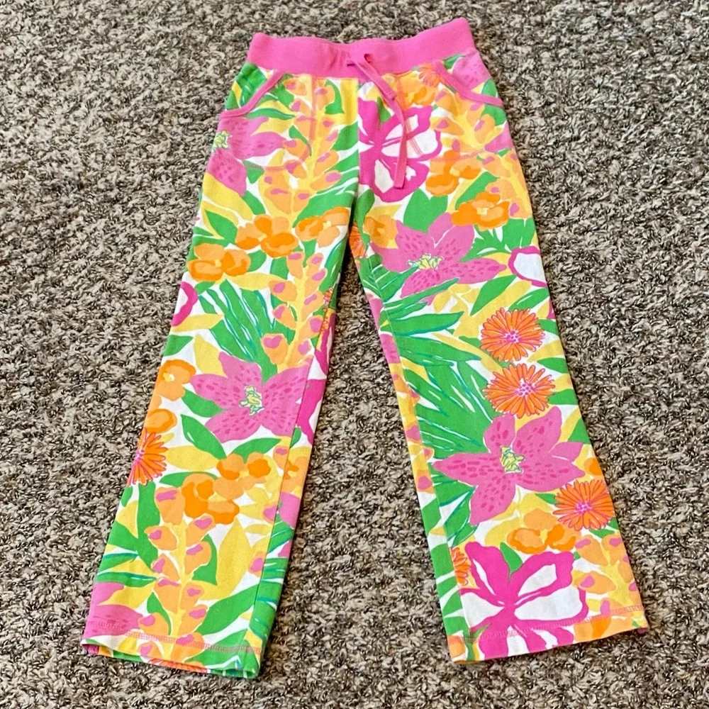 Lilly Pulitzer Drawstring Stretch Jordan Pants White the Jungle 6 - Picture 1 of 5